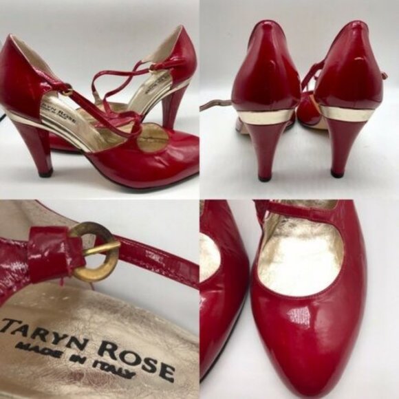 Taryn Rose Shoes - Taryn Rose Patent Cross Strap Sandals